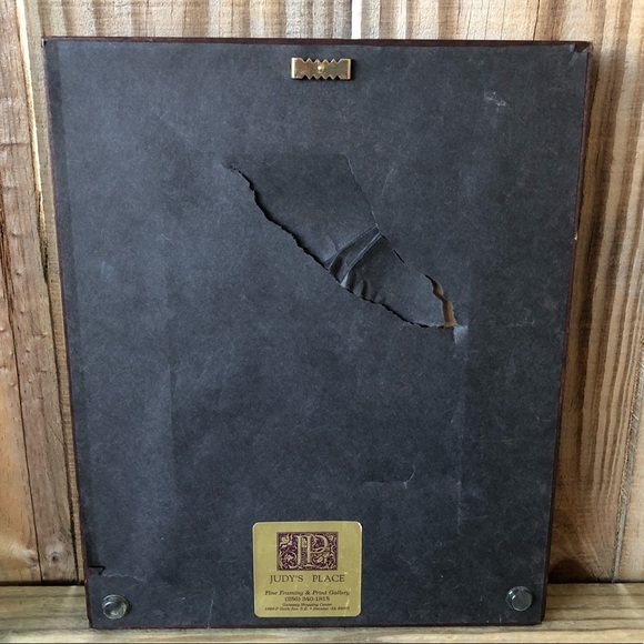 Framed Easter Bunny Scherenschnitte Silhouette Paper Cutout - Picture 2 of 3